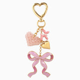 Bow w/ Beaded Heart Bag Charm