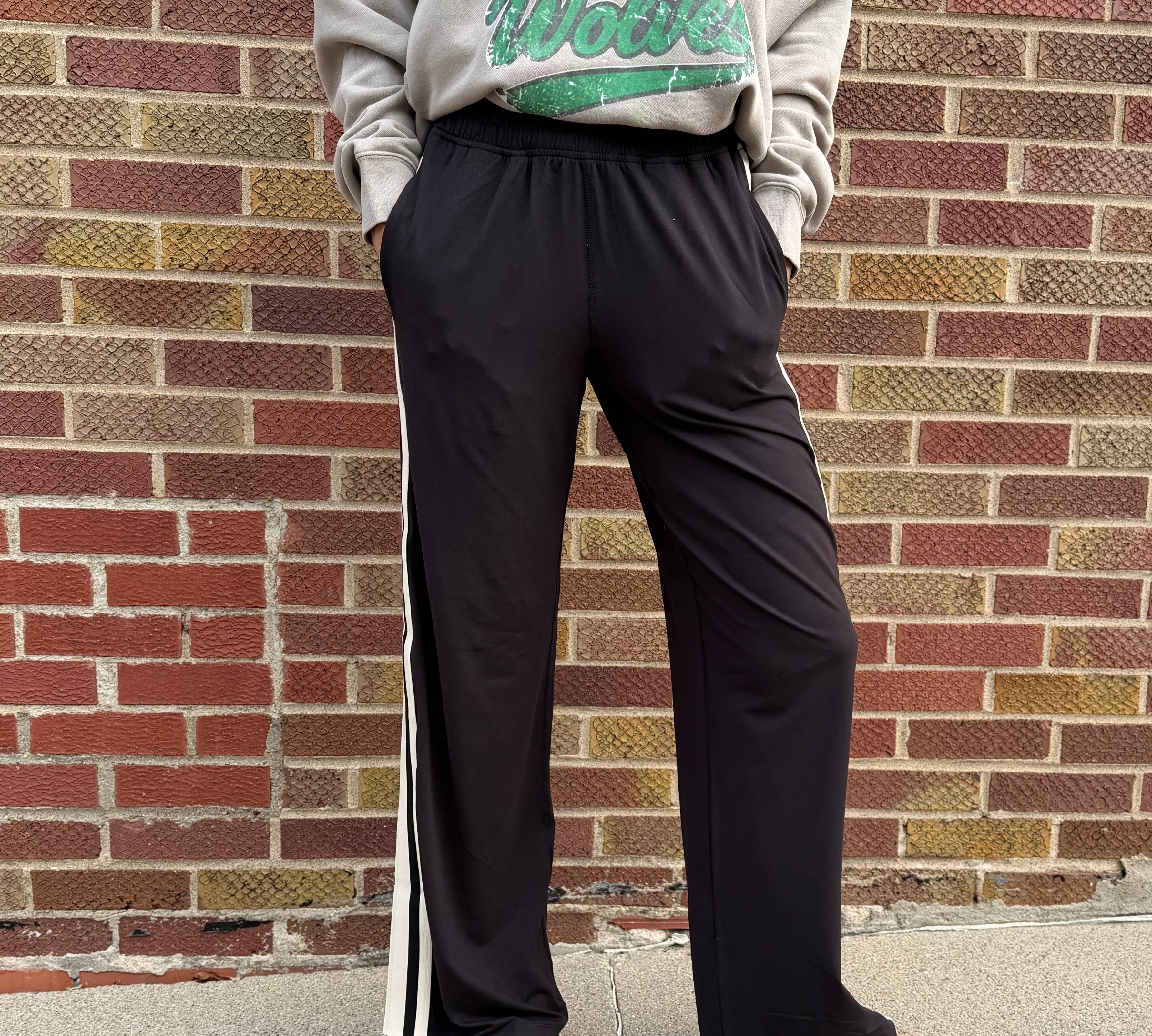 Butter Soft Pants With Contrast Side Detail