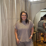 Plus Striped French Terry Shorts