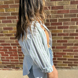 Multi Stripe Button Up Shirt