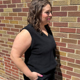 V-Neck Sleeveless Knit Top