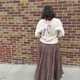 Lantern Sleeve Knot Back Sweater