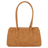 Faux Suede Boston Bag