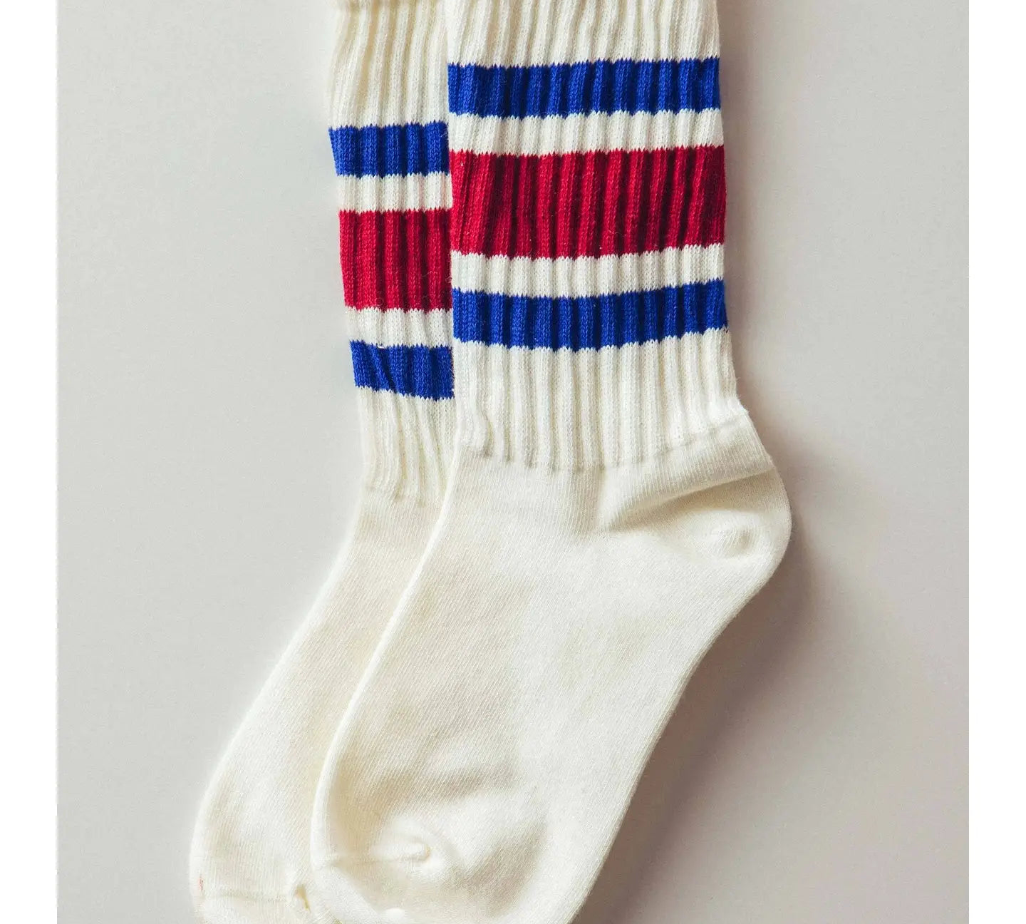 Varsity Stripe Ribbed Crew Socks
