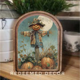 Arch Top Scarecrow Sign 6x8"