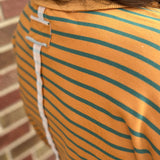 Oversized French Terry Striped Pullover
