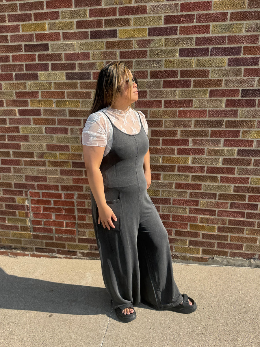 Washed Knit Lounge Jumpsuit