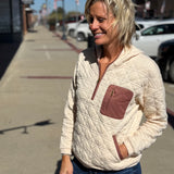 Half Zip Hoodie w/Patch Pocket