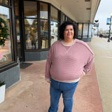 Plus Crew Neck Loose Fit Knit Top