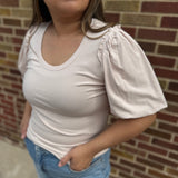Bubble Sleeve Top