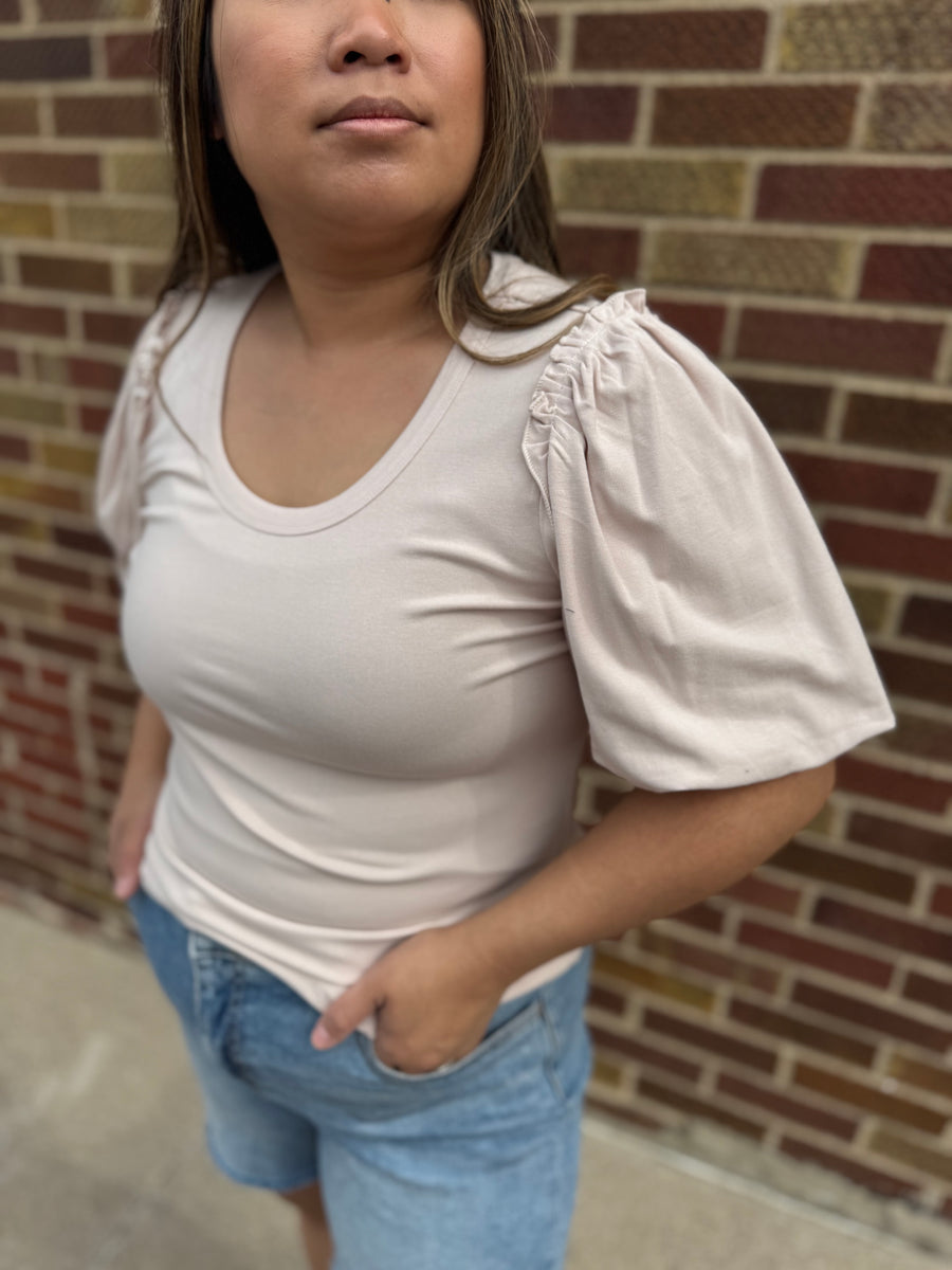 Bubble Sleeve Top
