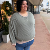 Plus Crew Neck Loose Fit Knit Top