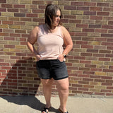 Scoop Neck Solid Loose Fit Tank