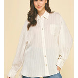 Striped Hi-Lo Button Down Shirt