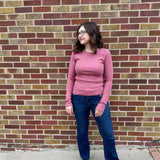 Mid Rise Raw Hem Kick Flare Vervet Jeans