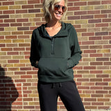 Modal Scuba Quarter Zip Hoodie Jacket