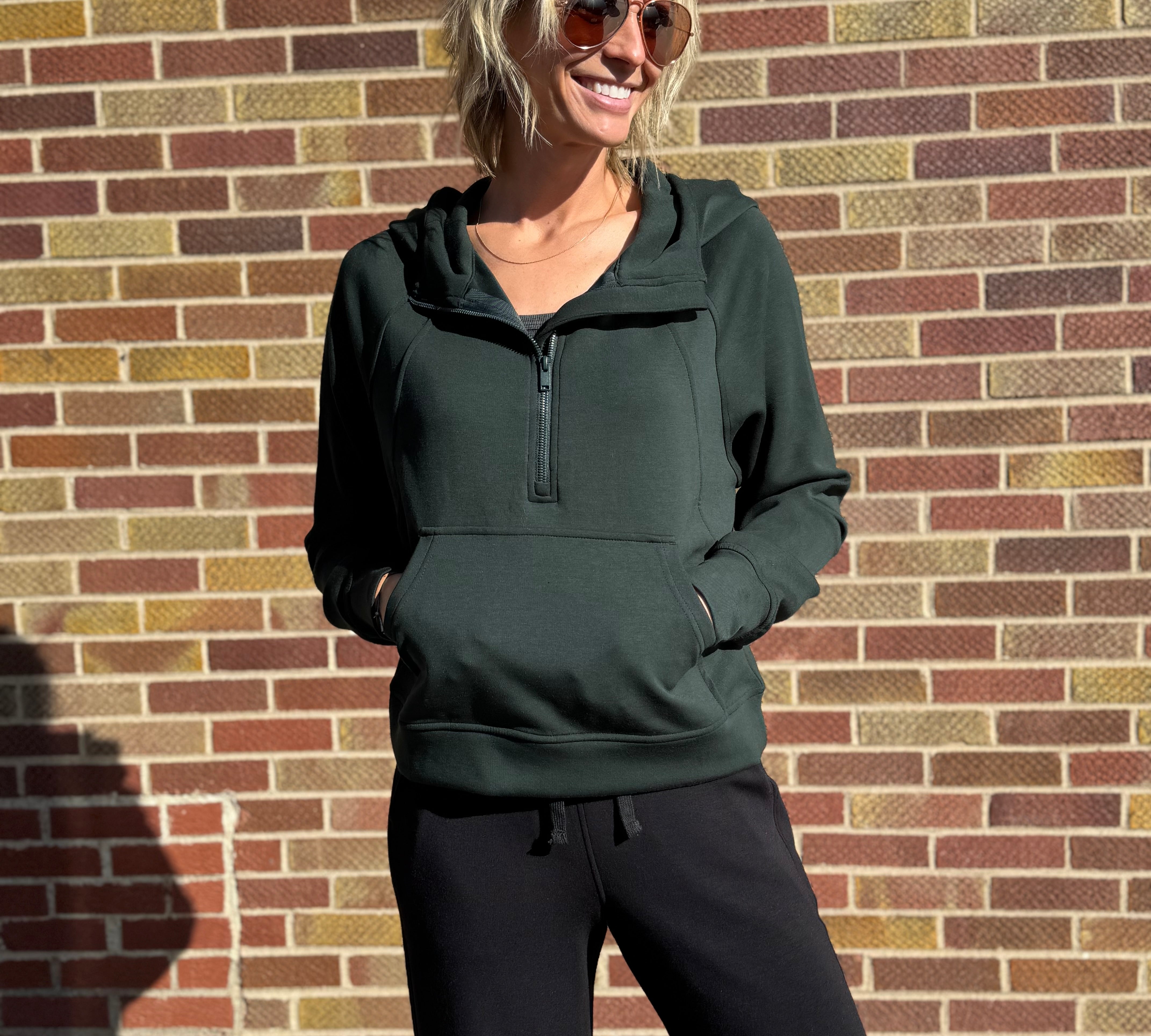 Modal Scuba Quarter Zip Hoodie Jacket