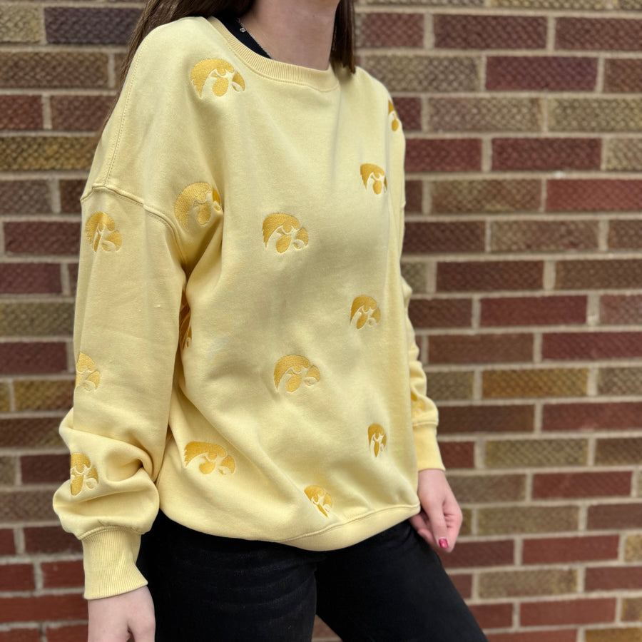 Iowa Hawkeyes Repeat Mono Crewneck