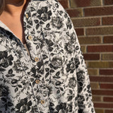Washed Rose Twill Top w/Frayed Edge