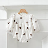 Long-Sleeved Floral Baby Romper