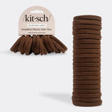 Chocolate Brown Recycled Fabric Seamless Hair Tie