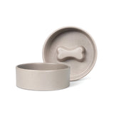 Medium Bone Taupe Slow Feeder Pet Bowl