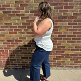 Plus Chromatic High Rise Wide Crop Mica Jean