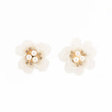 Avery White Flower Earring