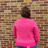 Textured Raglan Balloon Sleeve Pullover