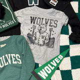 Toddler Letterman Wolves Graphic Tee
