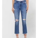 Mona Crop Straight Vervet Jeans