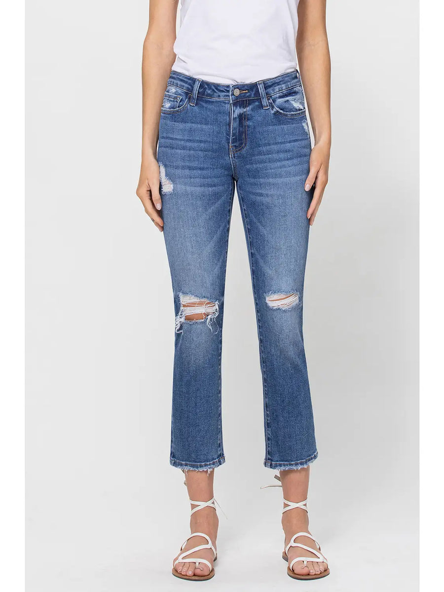 Mona Crop Straight Vervet Jeans