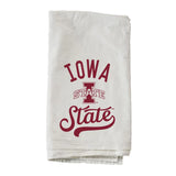 Red/White Scripty Iowa State Tea Towel