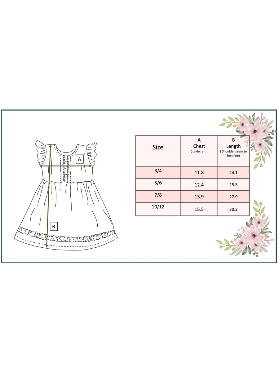 Girls Periwinkle Dainty Flower Dress