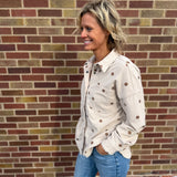 Embroidered Corduroy Shirt