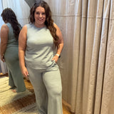 Soft Knit Wide Leg Pant