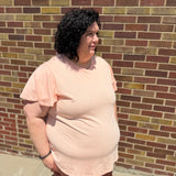 Plus Flutter Sleeve Top