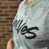 Splatter Puff Print Wolves Tee