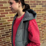 Hooded Tunic Puffer Vest