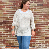 Ditzy Plus Floral Print Blouse