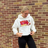 ISU Layered Patch Luxe Cropped Hoodie