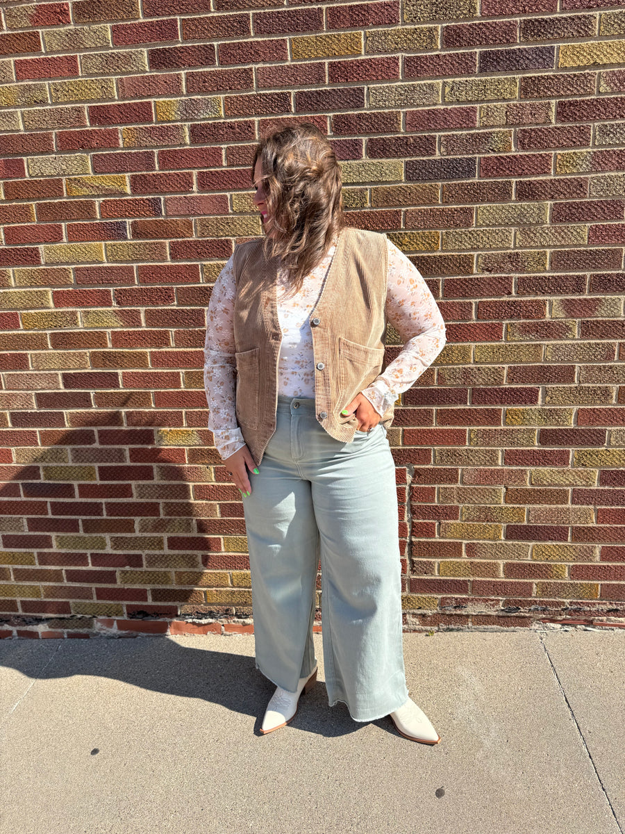 Camel Corduroy Vest