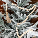 Wood Bead Garland w/ Tassel 43.5"