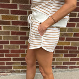Striped Knit Shorts