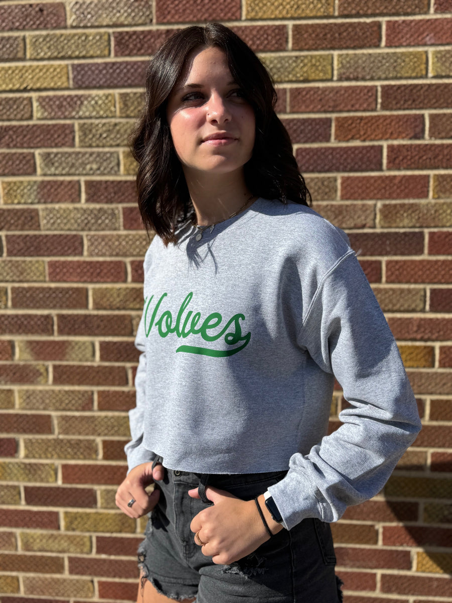 Cropped Wolves Swipe Sweatshirt