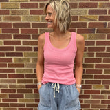 Scoop Neck Solid Tank