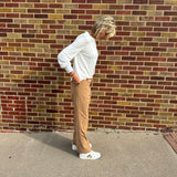 Wide Leg Drawstring Corduroy Pants