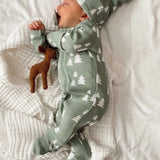 Waffle Zip Alpine Tree Onesie