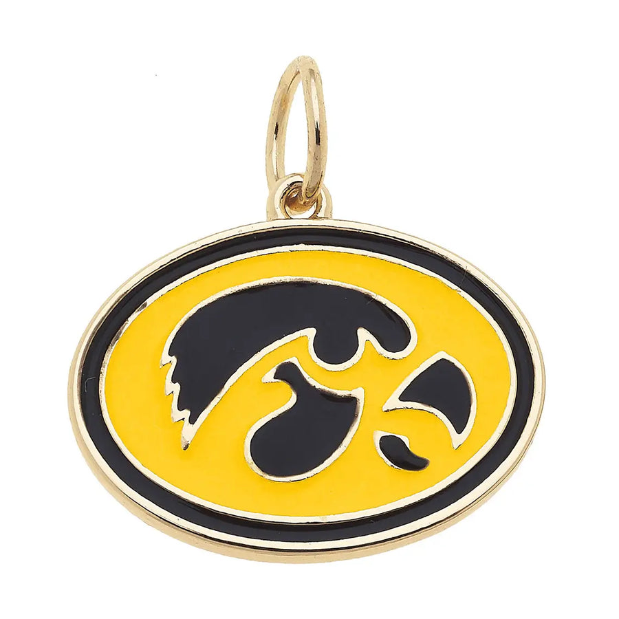 Iowa Hawkeye Enamel Logo Charm
