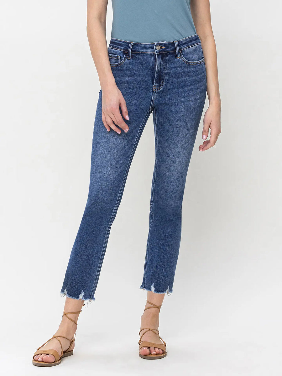 Jenna Crop Slim Straight Vervet Jeans